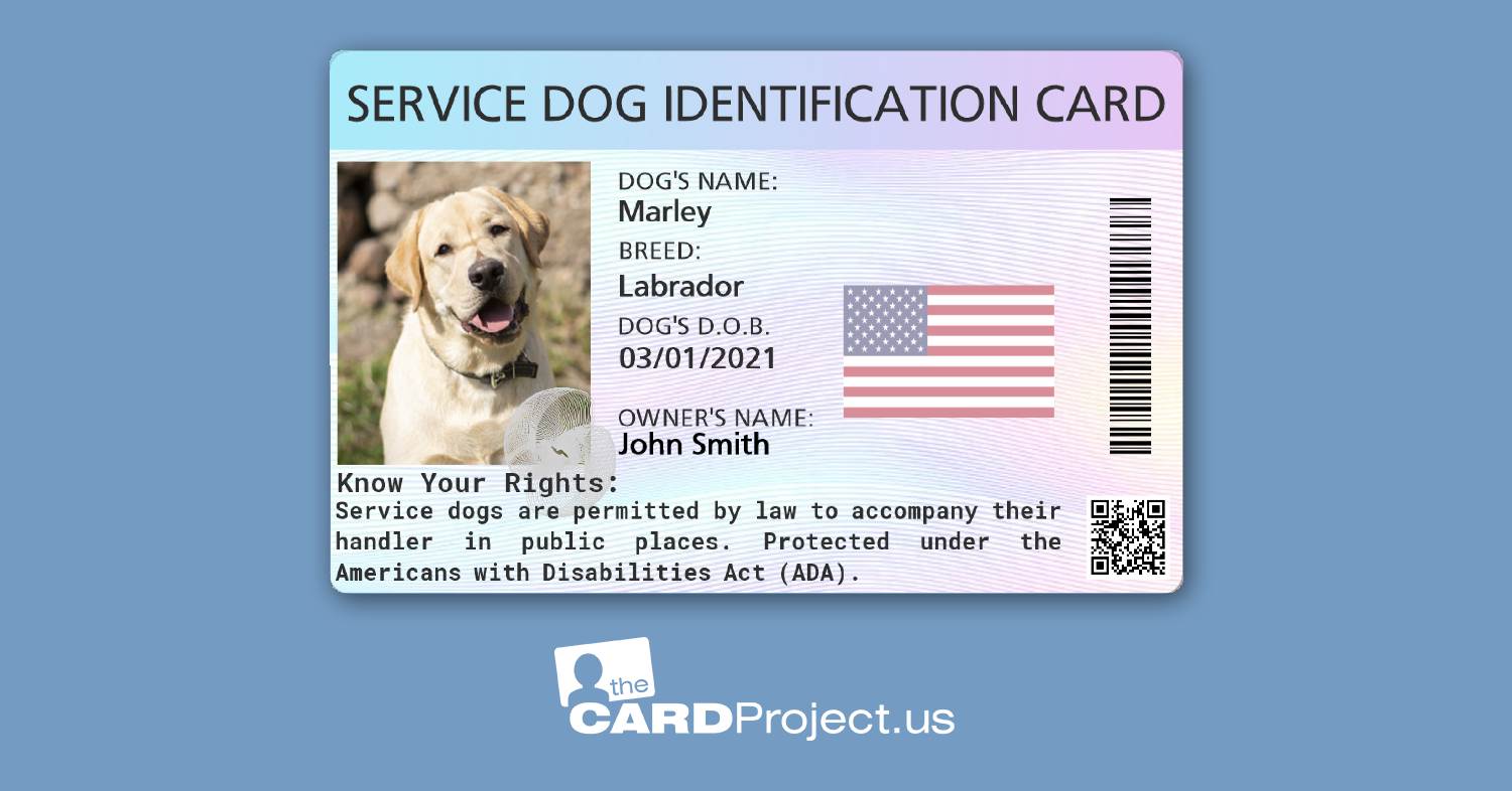 Service Dog ID Card (FRONT)